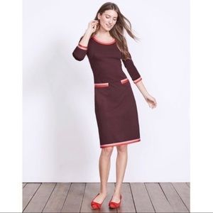 Boden 4L Maroon Mod Dress
